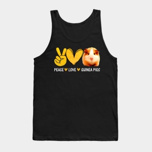 Peace love guinea pigs present for Guinea Pigs lover Tank Top